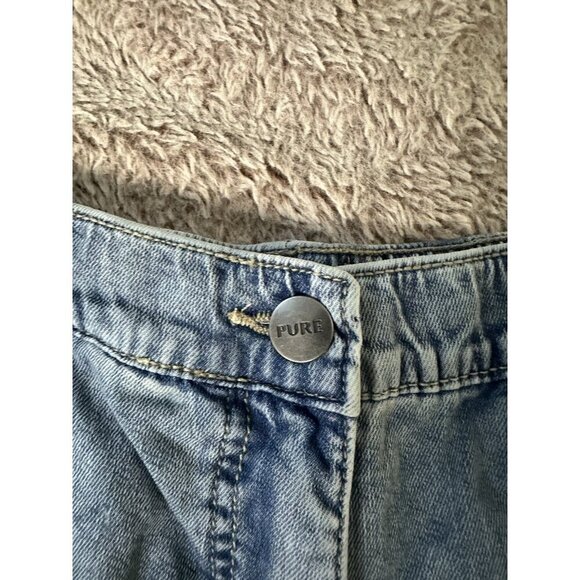 Pure By Ulla Popken Shorts Women’s Size 14 Blue Burmuda New - Picture 8 of 14
